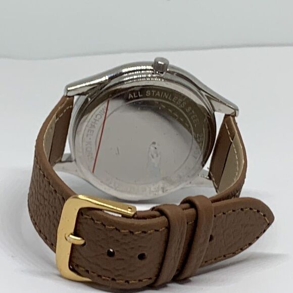 Michael Kors Runway MK3314 Women's Brown Leather Analog Dial Quartz Watch WFH175 - Picture 9 of 11